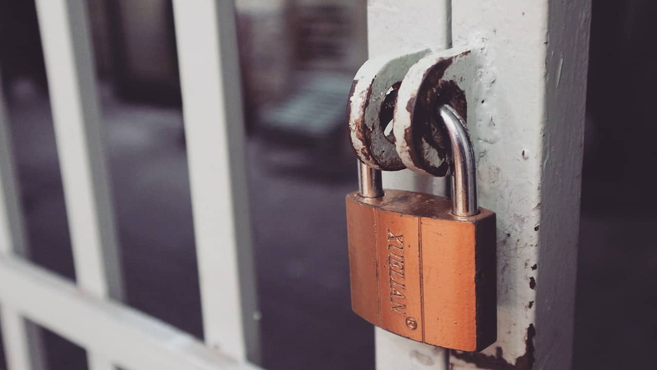 gate locked with a lock