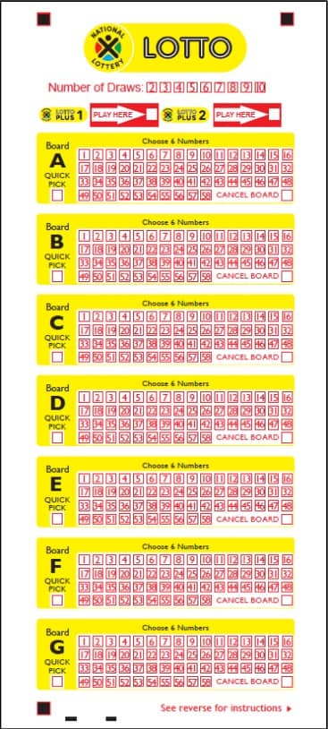 Lotto pay slip