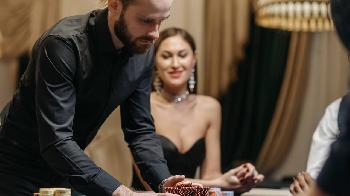 a man decides to gamble all his chips at casino table