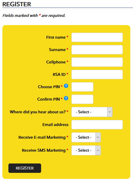 online registration form